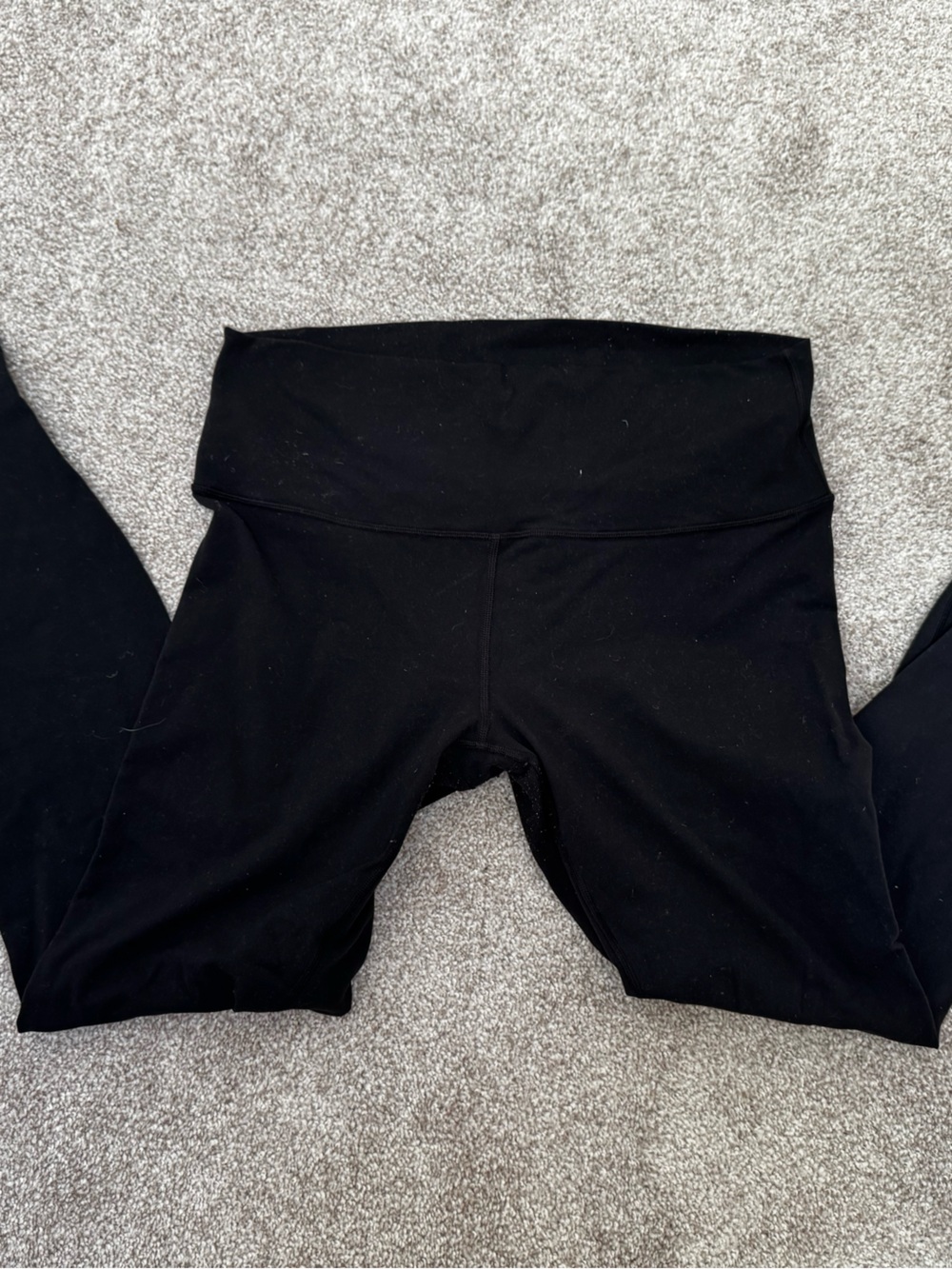 Lululemon Black Luon or Wunder under Leggings Size 12 28”